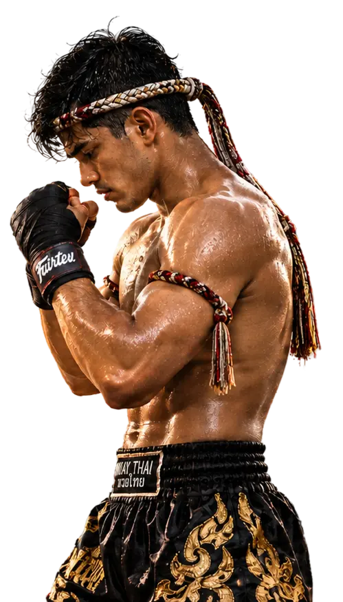 Man practising Muay Thai in India